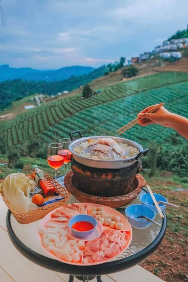 ภูวินคาเฟ่ โฮมสเตย์ Phuwin Cafe Homestay Mon Jam Exteriör bild